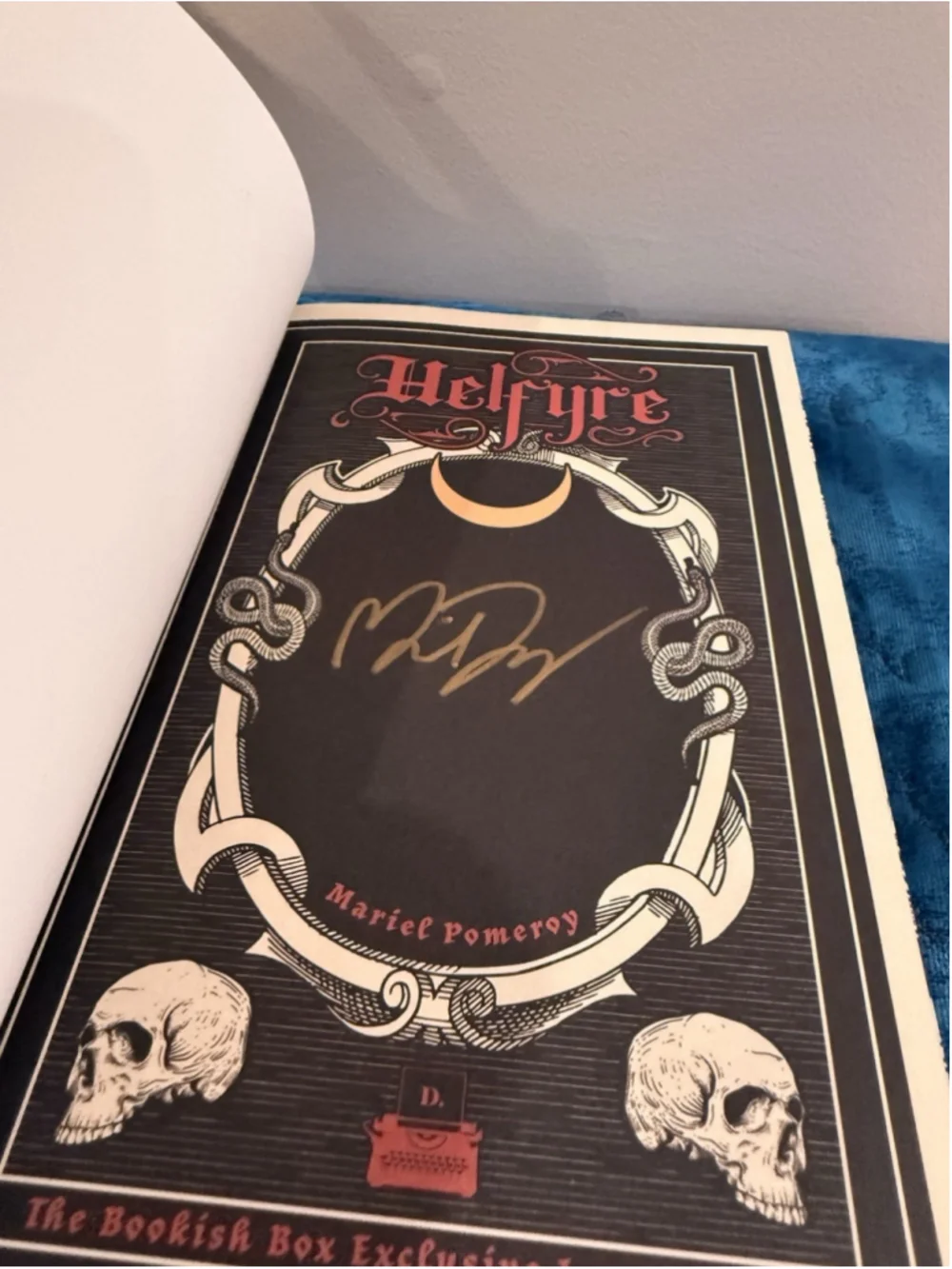 Bookish Box Hellfyre by Mariel Pomeroy Signed